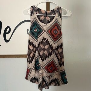 Aztec Print Tank Top